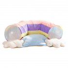 Cat Tunnel Bed Cat Tubes And Tunnels With Teddy Velvet Cushion Removable Cathole Tube Kitten Puppy Tunnel Bed Pet Snuggery Hideout For Rabbit Small Dog Rainbow Tunnel Nest 90*55*27cm Rainbow Tunnel Nest