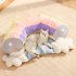 Cat Tunnel Bed Cat Tubes And Tunnels With Teddy Velvet Cushion Removable Cathole Tube Kitten Puppy Tunnel Bed Pet Snuggery Hideout For Rabbit Small Dog Rainbow 