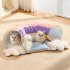 Cat Tunnel Bed Cat Tubes And Tunnels With Teddy Velvet Cushion Removable Cathole Tube Kitten Puppy Tunnel Bed Pet Snuggery Hideout For Rabbit Small Dog Rainbow 