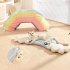 Cat Tunnel Bed Cat Tubes And Tunnels With Teddy Velvet Cushion Removable Cathole Tube Kitten Puppy Tunnel Bed Pet Snuggery Hideout For Rabbit Small Dog Rainbow 