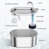 Cat Water Fountain With Dual Filter Ultra Quiet Pump 3 2L 108Oz Large Capacity Stainless Steel Automatic Cat Dog Water Dispenser Stainless steel USB