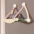 Cat Window Perch Cordless Strong Suction Cup Wooden Frame Autumn Winter Cat Window Hammock For Large Cats Kittens suction  green pink 