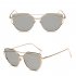 Cateye Goggle Sunglass Ladies Fashion Metal Frame Sunglasses