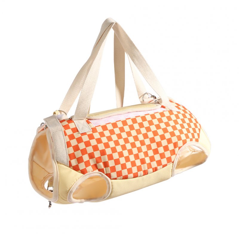 Cats Carrying Bag Pet Carrying Bag Pet Shoulder Bag With Leg Hole Sturdy Lightweight Wearable Solid Color Pet Shopping Bag For Cat (VC Orange) L