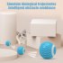 Cats Dogs Electric Ball Toys Built in Obstacle Avoidance LED Lights Intelligent Rolling Ball For Anxiety Relief Boredom Reduce orange red