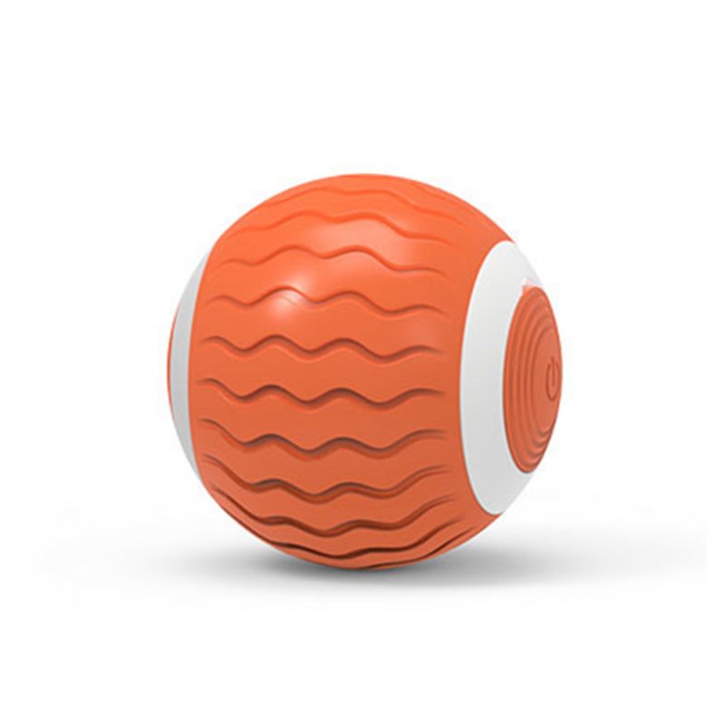 Cats Dogs Electric Ball Toys Built-in Obstacle Avoidance LED Lights Intelligent Rolling Ball For Anxiety Relief Boredom Reduce orange red