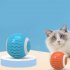Cats Dogs Electric Ball Toys Built in Obstacle Avoidance LED Lights Intelligent Rolling Ball For Anxiety Relief Boredom Reduce orange red