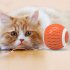 Cats Dogs Electric Ball Toys Built in Obstacle Avoidance LED Lights Intelligent Rolling Ball For Anxiety Relief Boredom Reduce orange red