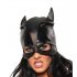 Catwoman Hat Mask Cosplay Costume Outfit Bat Ears Face Cover Faux Leather Headgear black free size