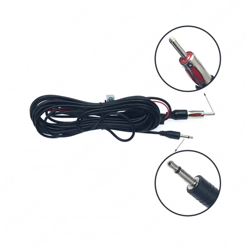 2-in-1 Car TV Antenna Fm Radio Antenna with Amplifier Booster Connector Plug for Car Dash DVD Head Unit 
