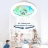 Ceiling Fan With Light  Small Ceiling Fans With Dimmable RGB Lights  5 ABS Blades  3 speed Wind  E27 Flush Mount Fan Light For Bedroom Living Room Kids Room RGB