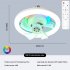 Ceiling Fan With Light  Small Ceiling Fans With Dimmable RGB Lights  5 ABS Blades  3 speed Wind  E27 Flush Mount Fan Light For Bedroom Living Room Kids Room RGB