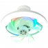 Ceiling Fan With Light  Small Ceiling Fans With Dimmable RGB Lights  5 ABS Blades  3 speed Wind  E27 Flush Mount Fan Light For Bedroom Living Room Kids Room RGB
