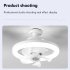 Ceiling Fan With Light  Small Ceiling Fans With Dimmable RGB Lights  5 ABS Blades  3 speed Wind  E27 Flush Mount Fan Light For Bedroom Living Room Kids Room RGB
