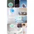 Ceiling Fan With Light  Small Ceiling Fans With Dimmable RGB Lights  5 ABS Blades  3 speed Wind  E27 Flush Mount Fan Light For Bedroom Living Room Kids Room RGB