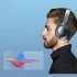 Celebrat A33 Wireless Headphones Hifi Stereo over Ear Headphones with Microphone Adjustable Headband Black
