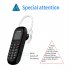 Cell Phone 0 66 Inch Earphone Dialer with Ear Hook Phone Dual Card Dual Standby Mini Mobile Phone Dialer Blue