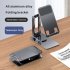 Cell Phone Stand Fully Adjustable Foldable Desktop Phone Holder Cradle Dock For Desk Bed Kitchen Home Office grey