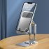 Cell Phone Stand Fully Adjustable Foldable Desktop Phone Holder Cradle Dock For Desk Bed Kitchen Home Office grey