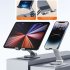 Cell Phone Stand Universal Cell Phone Holder Adjustable Foldable Desktop Aluminium Alloy Holder 360  Rotation Dock Stand Phone Holder For E Reader Monitor Mobile