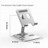 Cell Phone Stand Upgraded Aluminum Adjustable Phone Cradle Dock Holder Anti Slip For All Mobile Devices Up To 12 9 Inches silver