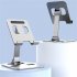 Cell Phone Stand Upgraded Aluminum Adjustable Phone Cradle Dock Holder Anti Slip For All Mobile Devices Up To 12 9 Inches silver