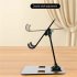 Cell Phone Stand Upgraded Aluminum Adjustable Phone Cradle Dock Holder Anti Slip For All Mobile Devices Up To 12 9 Inches silver