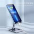 Cell Phone Stand Upgraded Aluminum Adjustable Phone Cradle Dock Holder Anti Slip For All Mobile Devices Up To 12 9 Inches silver