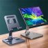 Cell Phone Stand Upgraded Aluminum Adjustable Phone Cradle Dock Holder Anti Slip For All Mobile Devices Up To 12 9 Inches silver