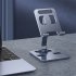 Cell Phone Stand Upgraded Aluminum Adjustable Phone Cradle Dock Holder Anti Slip For All Mobile Devices Up To 12 9 Inches silver