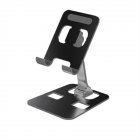 Cell Phone Stand Upgraded Aluminum Adjustable Phone Cradle Dock Holder Anti-Slip For All Mobile Devices Up To 12.9 Inches black