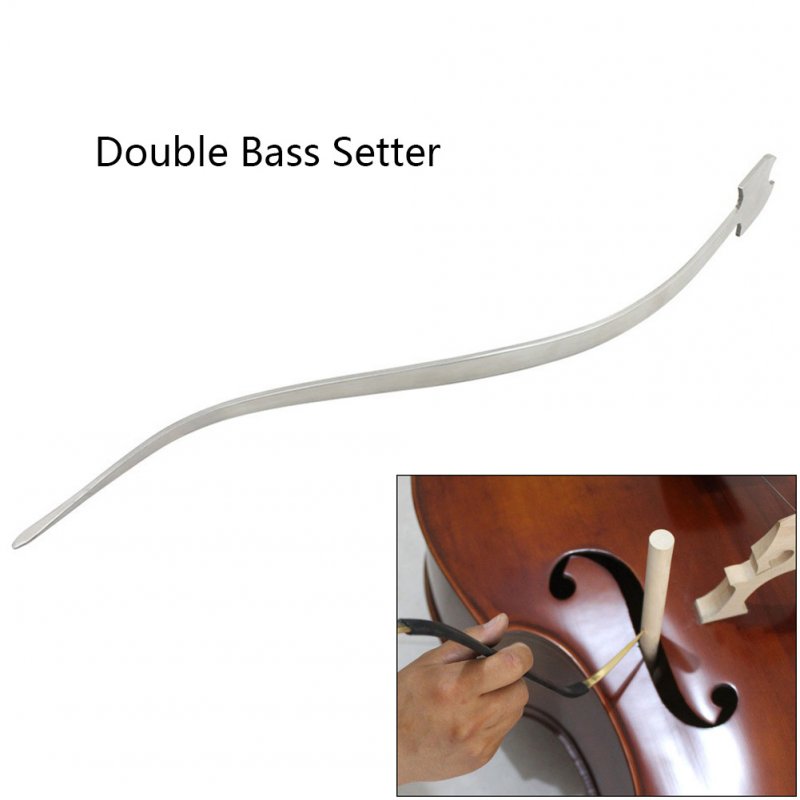 Cello / Double Bass Sound Post Setter Upright Stainless Steel Column Hook Tool Strings Instrument Cello Part Accessories Double Bass Setter