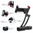 Cellphone Stand Tablet Holder for Car Backseat 360 Degree Rotation Mount Rear Seat Flexible Bracket  black with large chuck