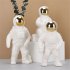 Ceramic Astronaut  Figure Decorative Oranment Desktop Flower Holder For Household Living Room Short stand type can be used as a flower 
