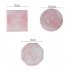 Ceramic Coaster Luxury Marble Pattern Electroplate Gold Line Porcelain Mats Table Decoration Accessories Kitchen Tool Pink Octagon with Gold Line
