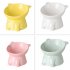 Ceramic Raised Cat Bowls Tilted Elevated Food Water Bowls Anti Vomit Microwave Dishwasher Safe Cat Bowl Pet Supplies white