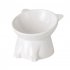 Ceramic Raised Cat Bowls Tilted Elevated Food Water Bowls Anti Vomit Microwave Dishwasher Safe Cat Bowl Pet Supplies white