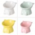Ceramic Raised Cat Bowls Tilted Elevated Food Water Bowls Anti Vomit Microwave Dishwasher Safe Cat Bowl Pet Supplies white