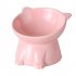 Ceramic Raised Cat Bowls Tilted Elevated Food Water Bowls Anti Vomit Microwave Dishwasher Safe Cat Bowl Pet Supplies white