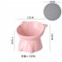Ceramic Raised Cat Bowls Tilted Elevated Food Water Bowls Anti Vomit Microwave Dishwasher Safe Cat Bowl Pet Supplies white