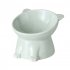 Ceramic Raised Cat Bowls Tilted Elevated Food Water Bowls Anti Vomit Microwave Dishwasher Safe Cat Bowl Pet Supplies white