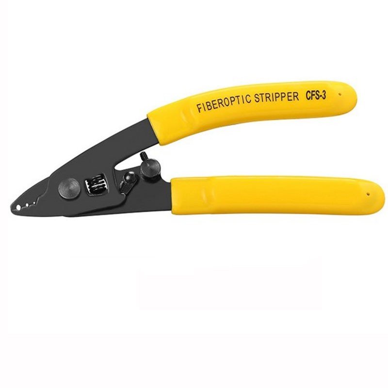 Cfs-3 Fiber Optical Stripper Pliers 3-port Wire Strippers Ftth Optic Fast Stripping Pliers Tool Supplies yellow
