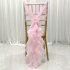 Chair Back Decorative Gauze Slipcovers for Wedding Party Pink