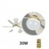 Chandelier Ceiling Fan With Lights Remote Control Memory Function Farmhouse Modern Ceiling Fans 3 Speeds 3 Color Temperatures For E27 Socket Bedroom Living Room