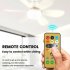 Chandelier Ceiling Fan With Lights Remote Control Memory Function Farmhouse Modern Ceiling Fans 3 Speeds 3 Color Temperatures For E27 Socket Bedroom Living Room