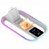 Charge Stand Handheld Charger Adapter Charging Dock Station With RGB Colorful Lighting Type C Connector Compatible For PS5 Portal Handheld Game Controllers Whit