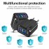 Charging Blocks Phone Charger 4 USB Ports Power Adapter Charger Box Cell Phone Brick Charging Cube For Phones Laptop US plug black  flat feet 