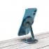 Charging  Bracket Aluminum  Alloy Magnetic Wireless Foldable Rotating Charger  Stand For  Iphone  12  Pro  Max blue