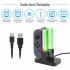 Charging Dock Compatible For Nintendo Switch Joy Con With Lamppost LED Indication Charger Stand Station With Charging Cable black