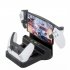 Charging Dock Handheld Stand Holder Game Handheld Charging Dock Contact Charging Base Connector Compatible For PS5 Portal Handheld Game Controllers White